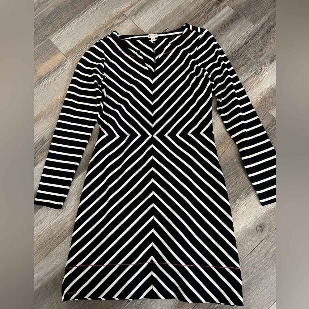 Hatley‎ 100% cotton long sleeve striped midi dress
